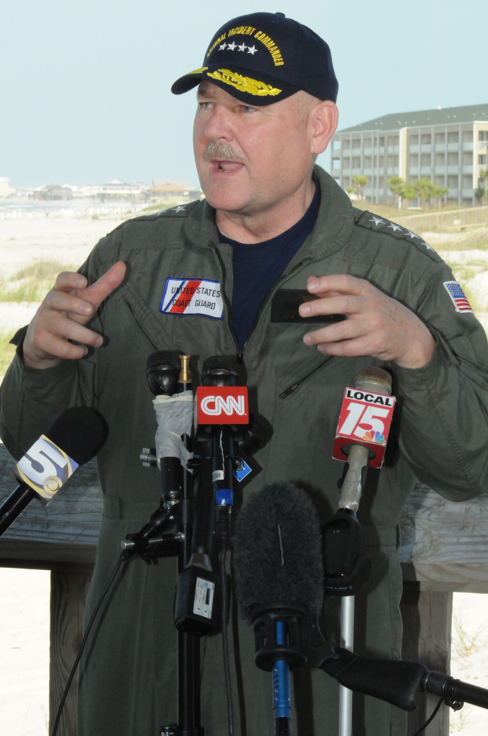 Adm. Allen at Dauphin Island Pier