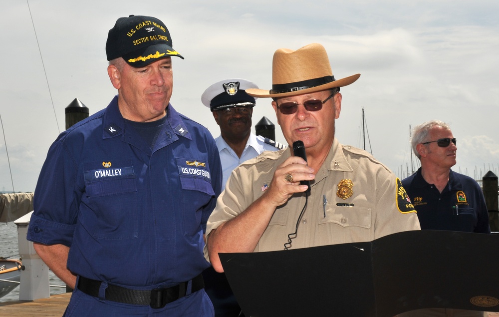 Coast Guard, DNR give proclamation in Annapolis, Md.