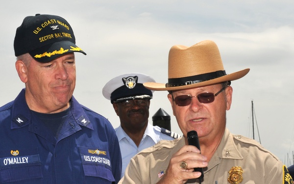 Coast Guard, DNR give proclamation in Annapolis, Md.