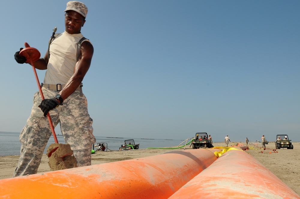 Guardsman anchors boom