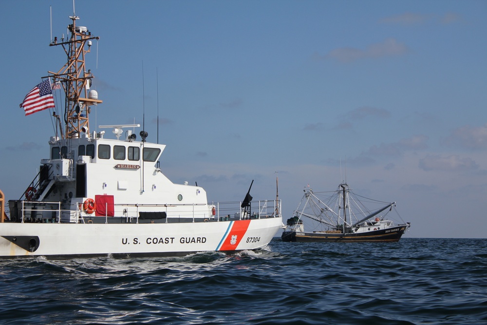 Coast Guard Cutter Marlin with Vessel of Opportunity