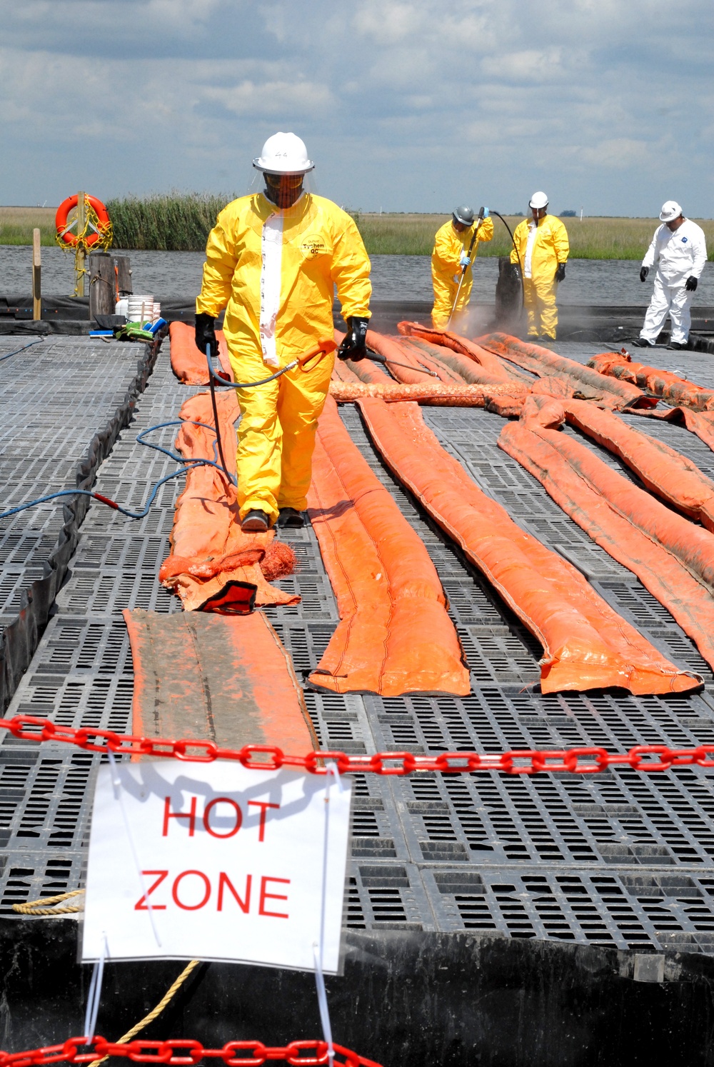 Oil spill cleanup efforts