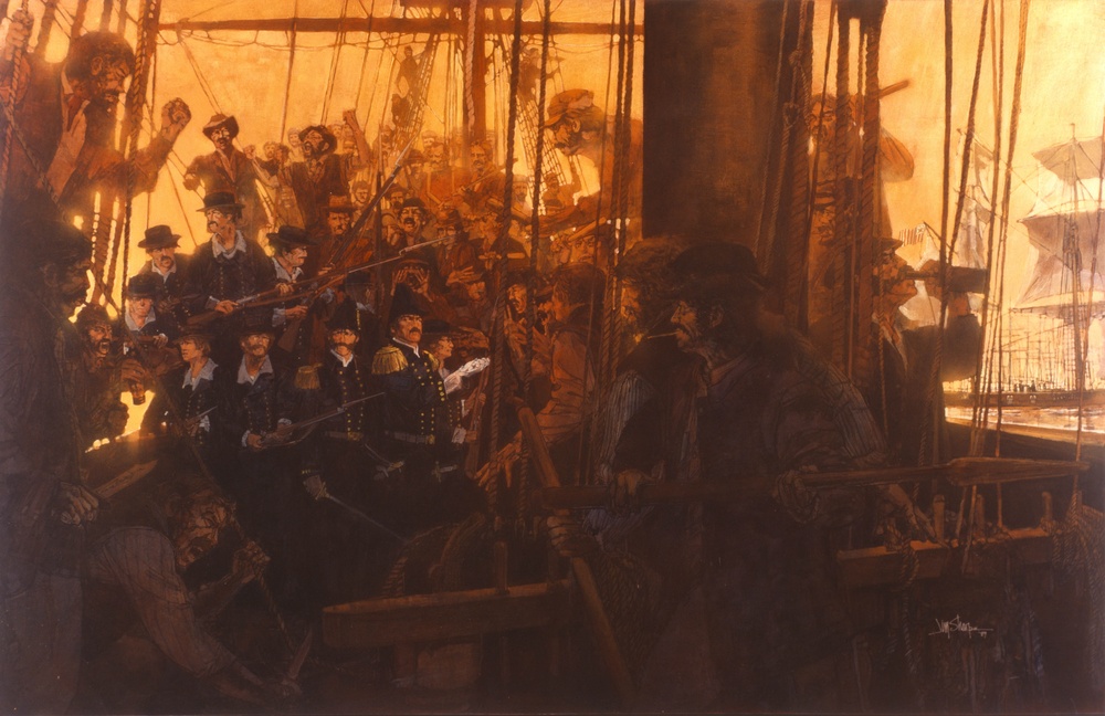 Captain Douglas Ottinger Quells a Mutiny by James Sharpe