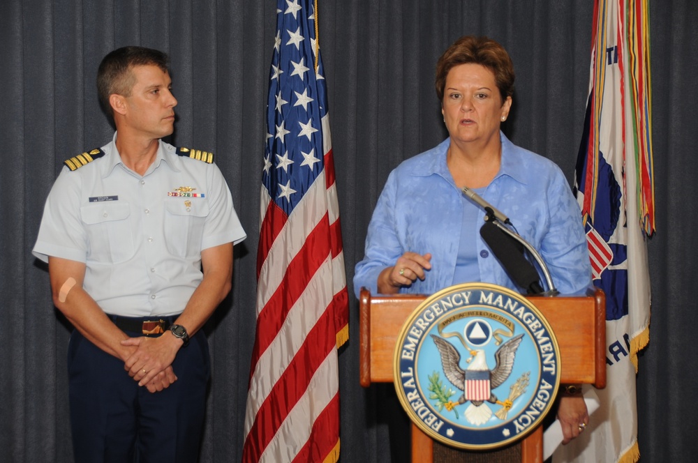 U.S. Coast Guard, FEMA joint press briefing
