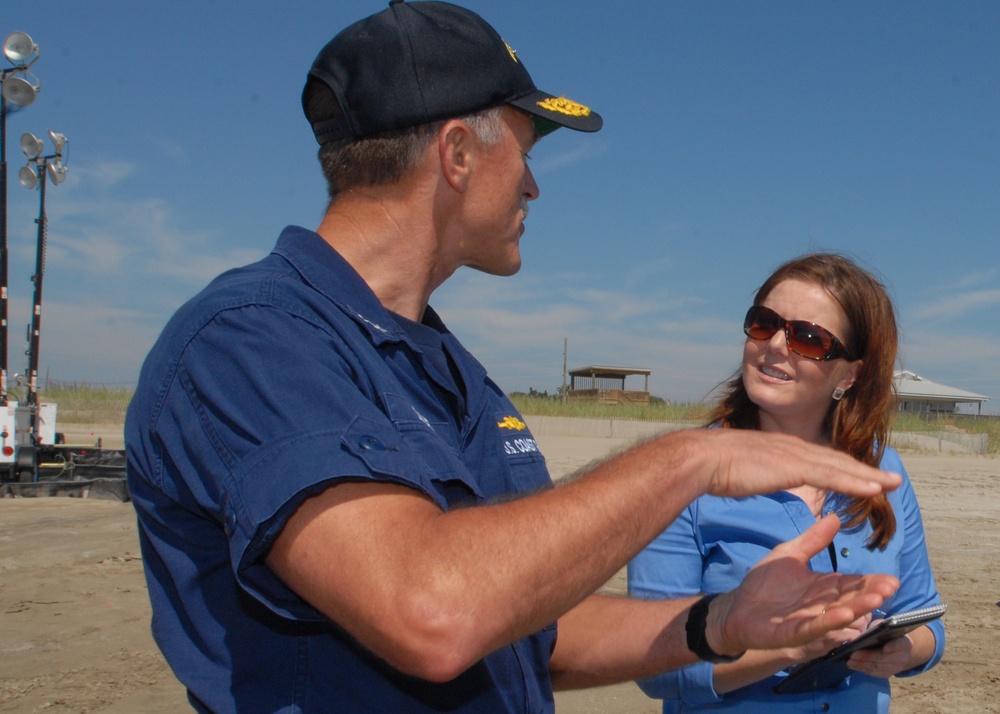 Rear Adm. Zukunft talks to media