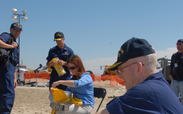 Rear Adm. Nash on Grand Isle Beach