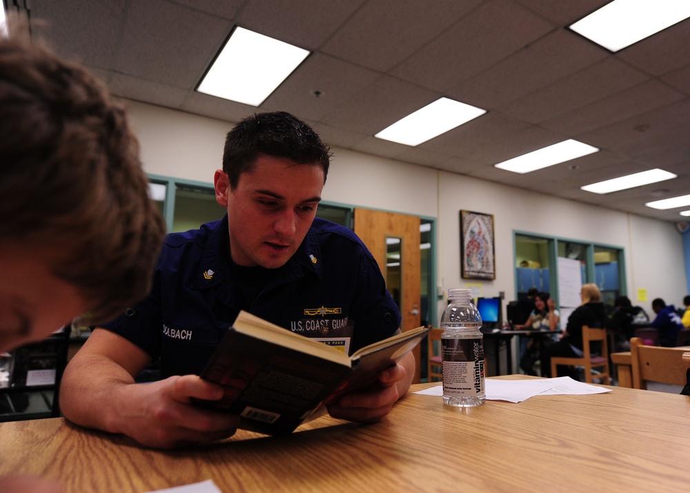 Kodiak-based MSD and COMMSTA personnel participate in Partners In Education at local middle school