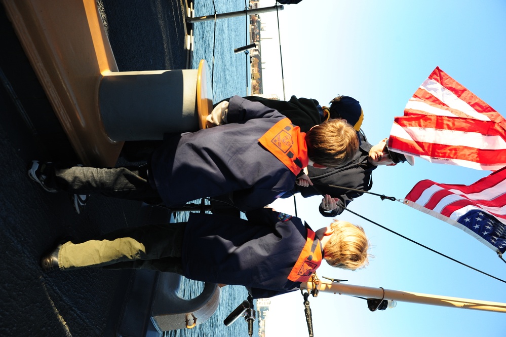 Coast Guard celebrates Veteran's Day with Cub Scouts