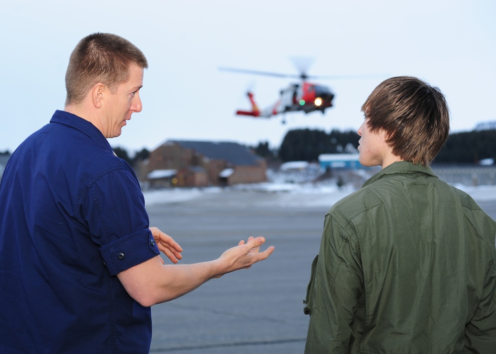 Area Kodiak High School students shadow with Coast Guardsmen