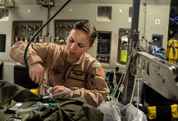Airmen transport soldier suffering from respiratory failure