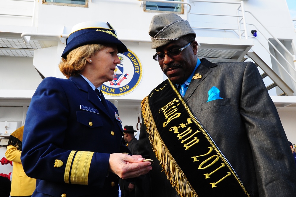 Rear Adm. Landry coins King Zulu