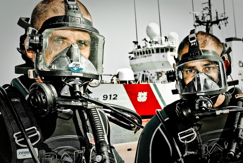 Coast Guard divers