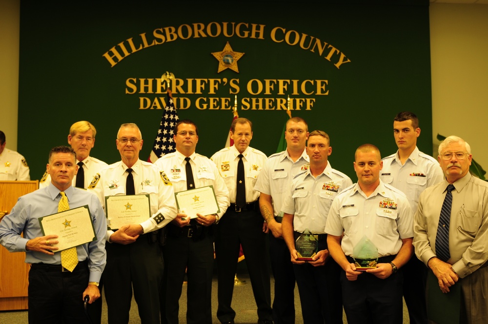 Coast Guard, Hillsborough County Sheriff's Office presented awards for life saving