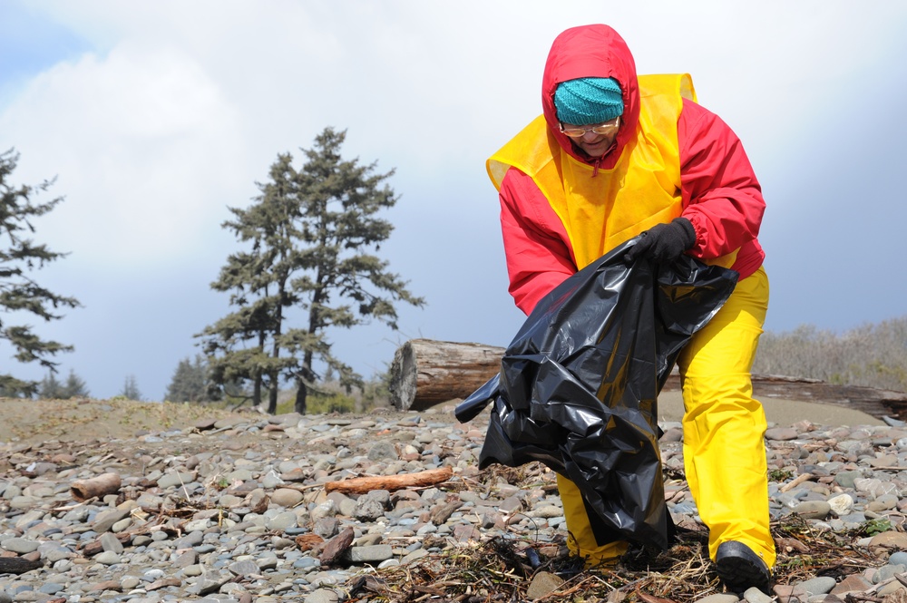 volunteer beach clean up