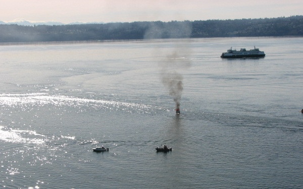 Agencies assist vessel fire