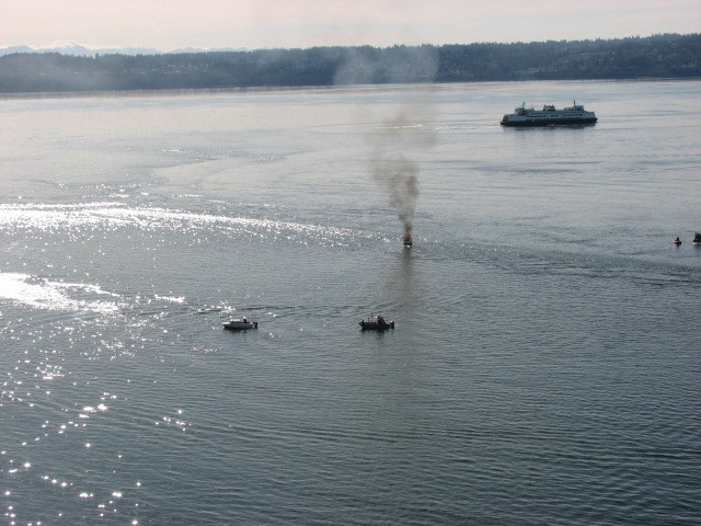 Agencies assist vessel fire