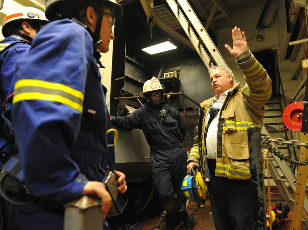 Confined space rescue drill