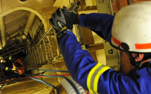 Confined space rescue drill