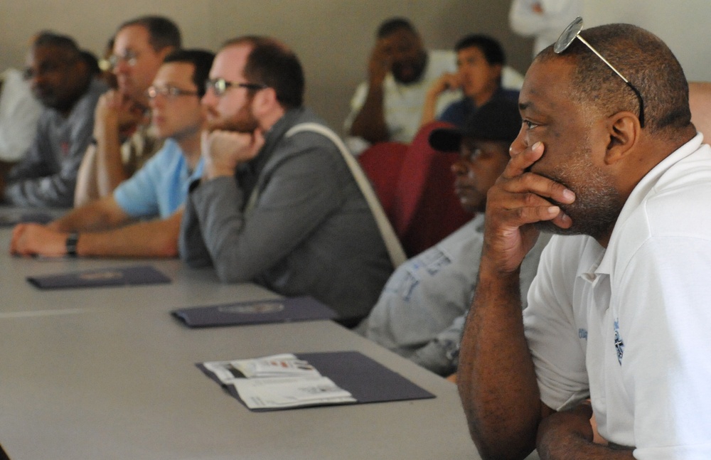 Maritime Industries Academy teachers visit Coast Guard Yard