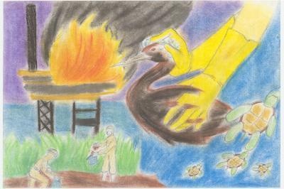 Edwardo Ortiz, 1st place winner, 10th thru 12th grade category