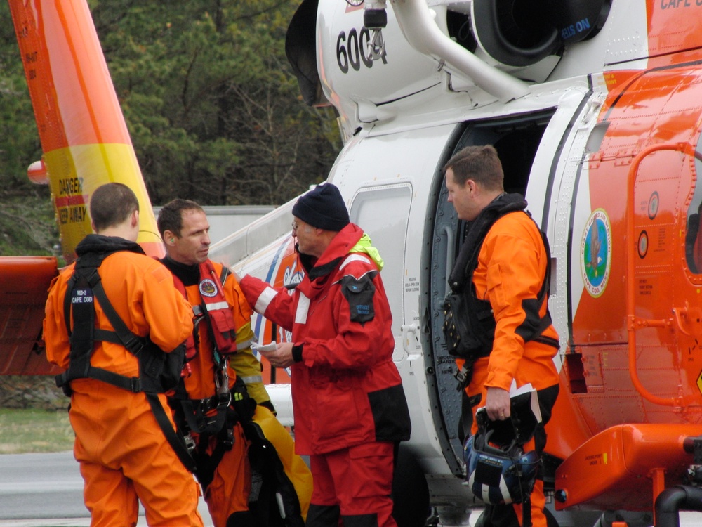 Coast Guard air crew rescues two from disabled sailboat 120 miles offshore