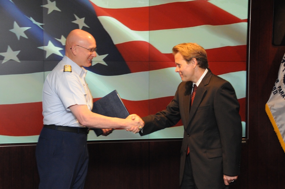 Ceremony at Coast Guard Headquarters