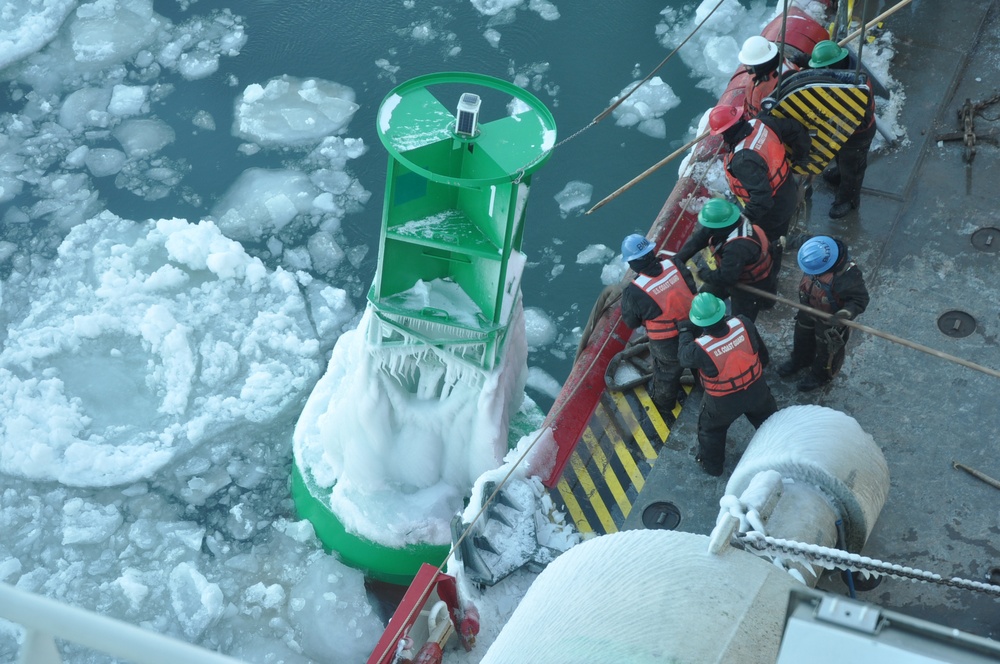 USCGC Mackinaw during Operation Fall Retrieve