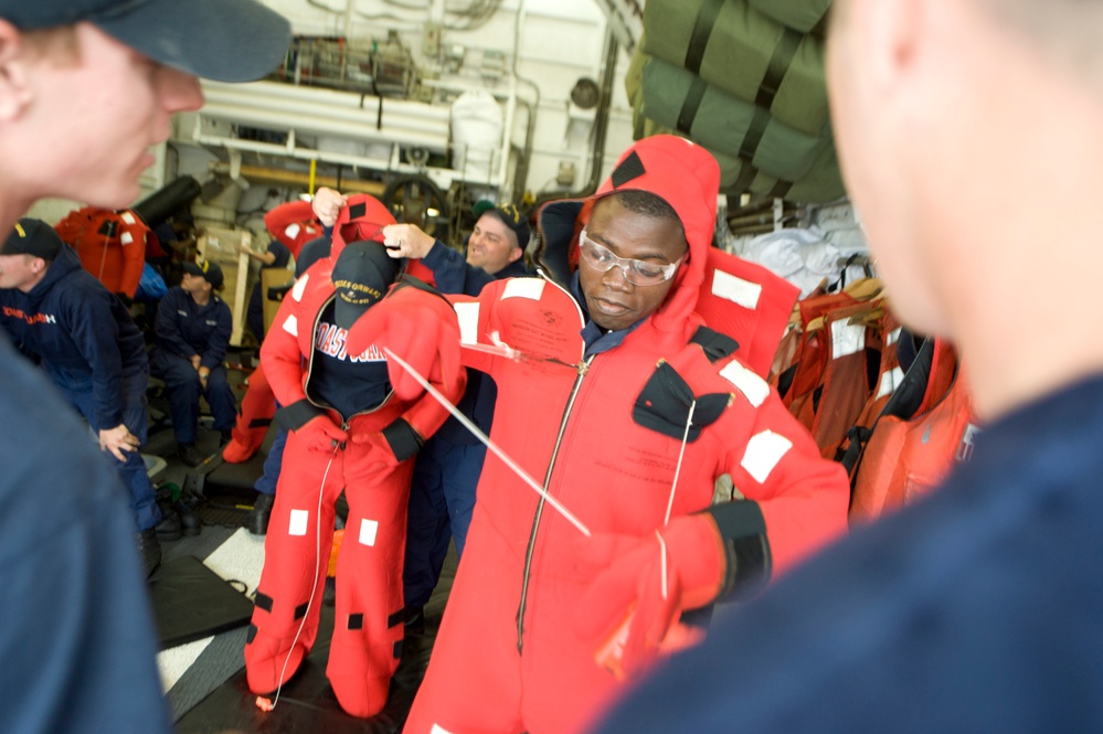 Coast Guard Cutter Forward alien migration and interdiction drill