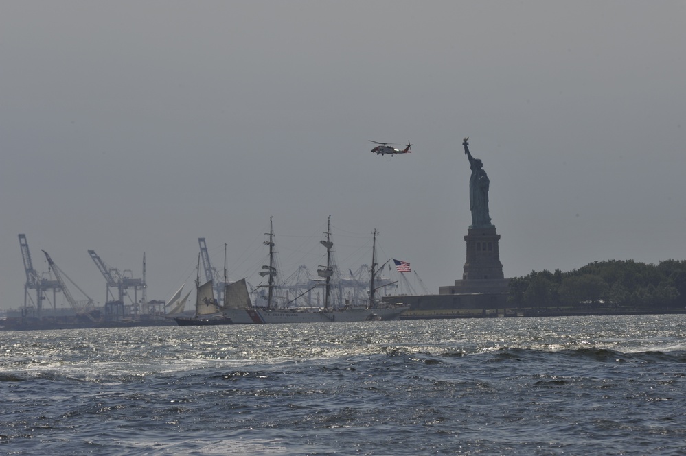 Coast Guard Cutter Eagle arrives in New York on Coast Guard Day