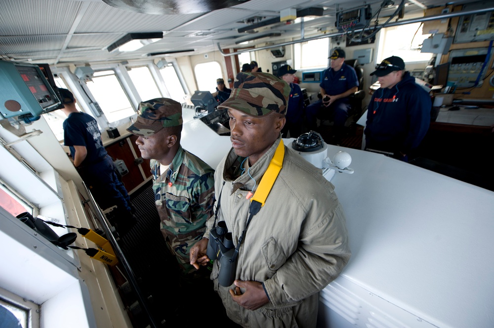 Coast Guard Cutter Forward conducts 76 mm gun shoot