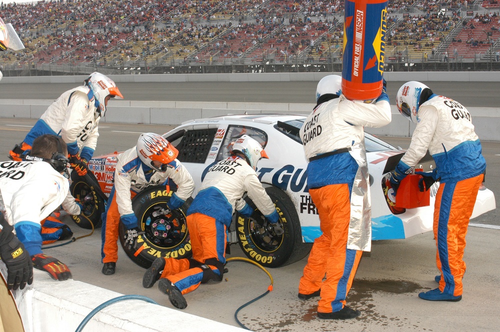 Pit crew of the Team Coast Guard Racing