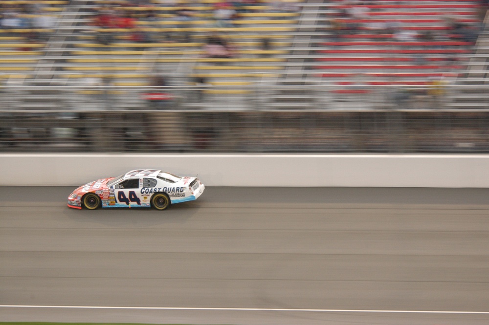 Coast Guard NASCAR team at Stater Bros. 300 race