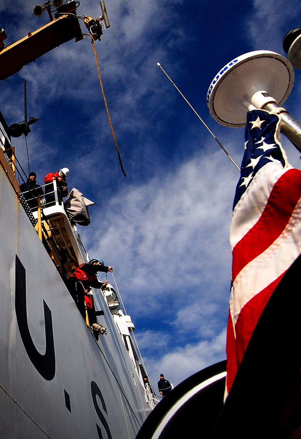 DVIDS - Images - The crew aboard the Coast Guard Cutter Tahoma casts ...