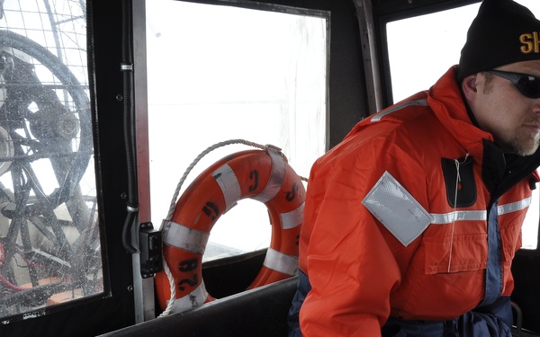 riding on ice in an 18-foot Special Purpose Craft-Air