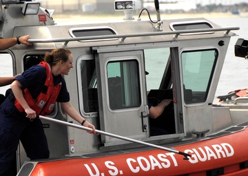 Station Little Creek Reservists Practice Man Overboard Drills