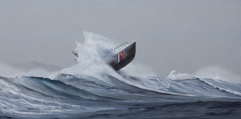 US Coast Guard Art Program 2010 Collection, Ob ID # 201003, &quot;Morro Bay lifeboat,&quot; C.R. Bob Bryant (3 of 41)