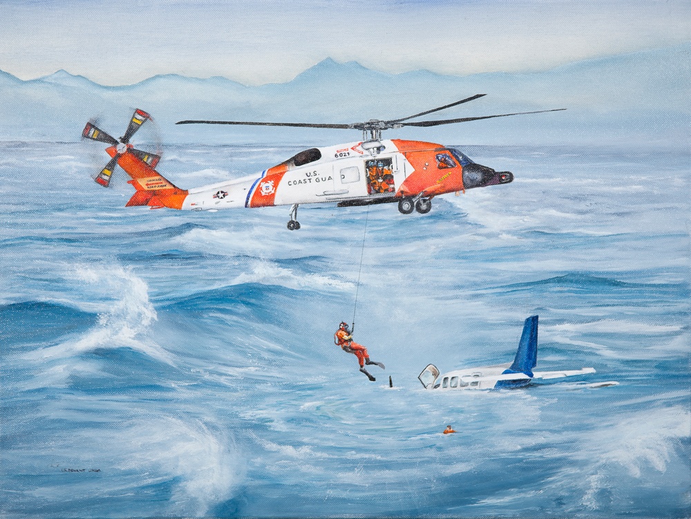 US Coast Guard Art Program 2010 Collection, Ob ID # 201006, &quot;Left 10 easy,&quot; C.R. Bob Bryant (6 of 41)