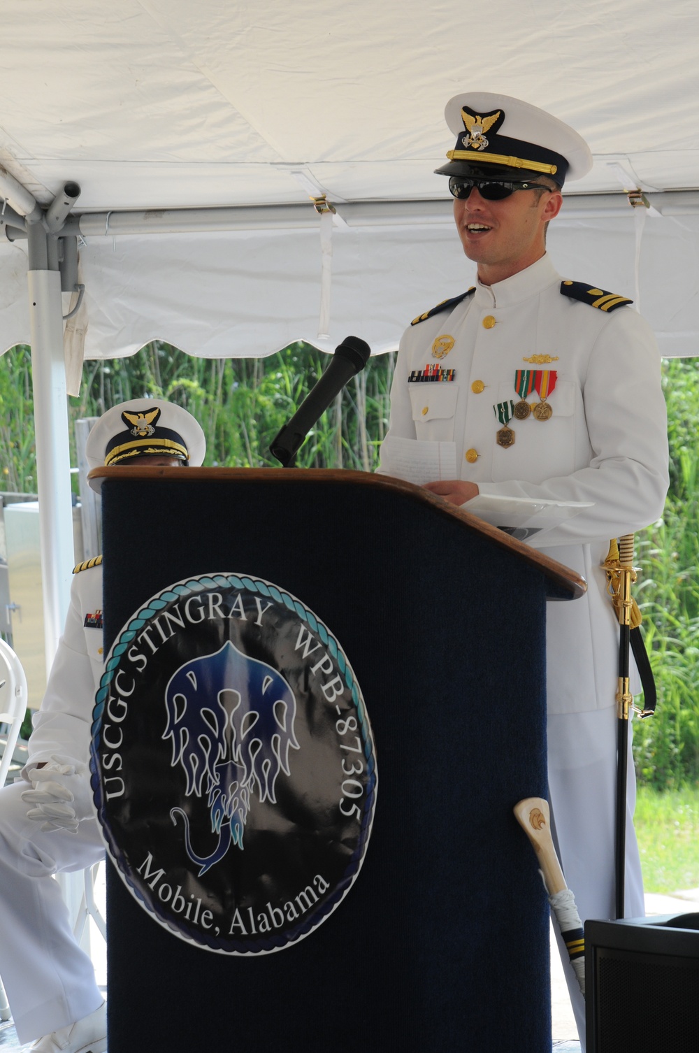 Coast Guard Cutter Stingray change of command