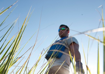 Air-boat operations in Bayou La Batre, Ala.