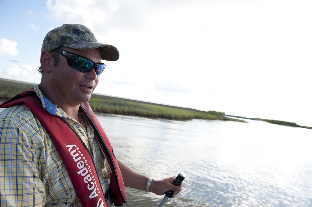 Air-boat operations in Bayou La Batre, Ala.