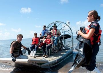 Air-boat operations in Bayou La Batre, Ala.