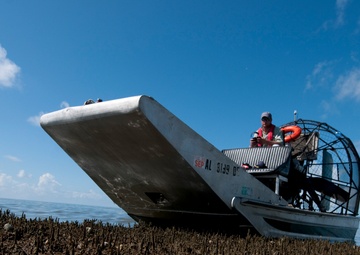 Air-boat operations in Bayou La Batre, Ala.