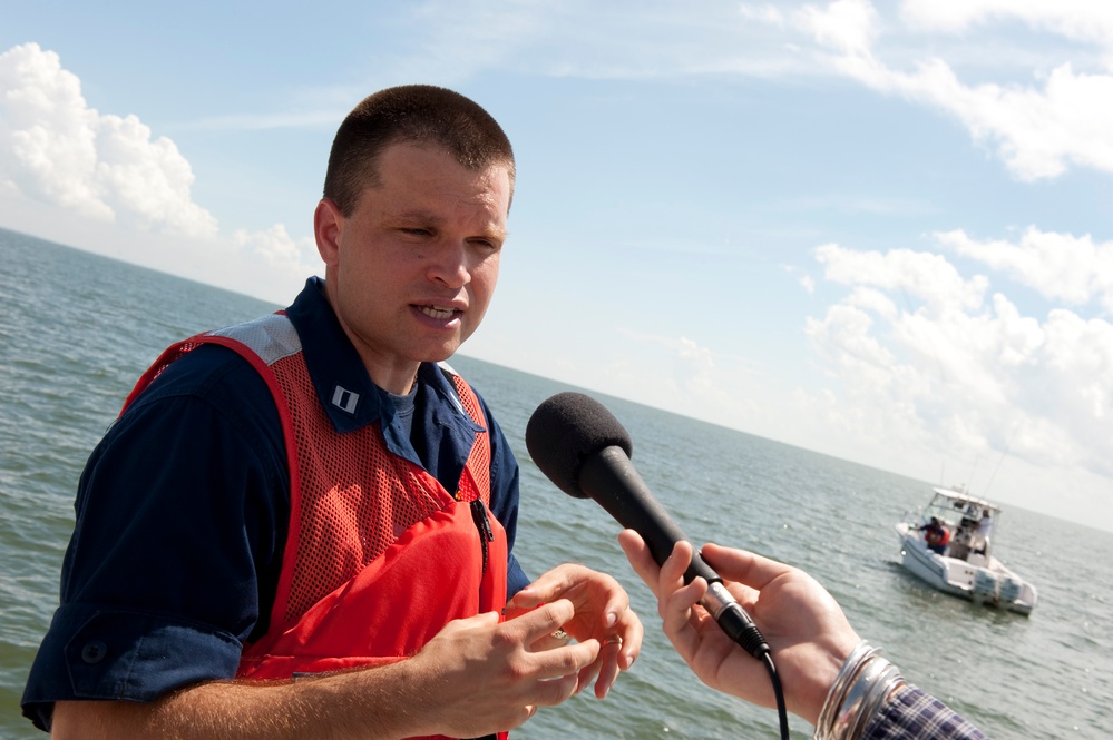 Sub-surface oil assessment media trip in Biloxi, Miss.