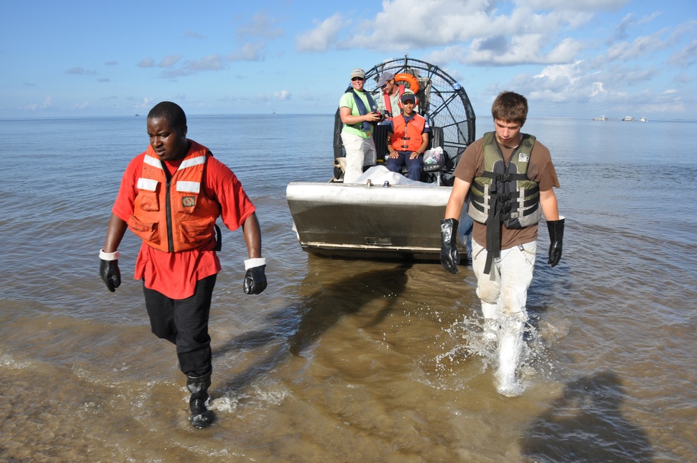 Air boat operations in Bayou La Batre, Ala.