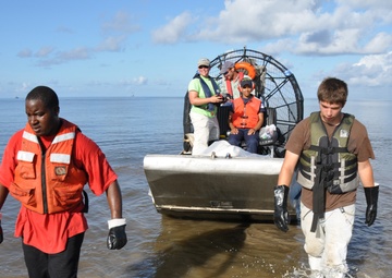 Air boat operations in Bayou La Batre, Ala.