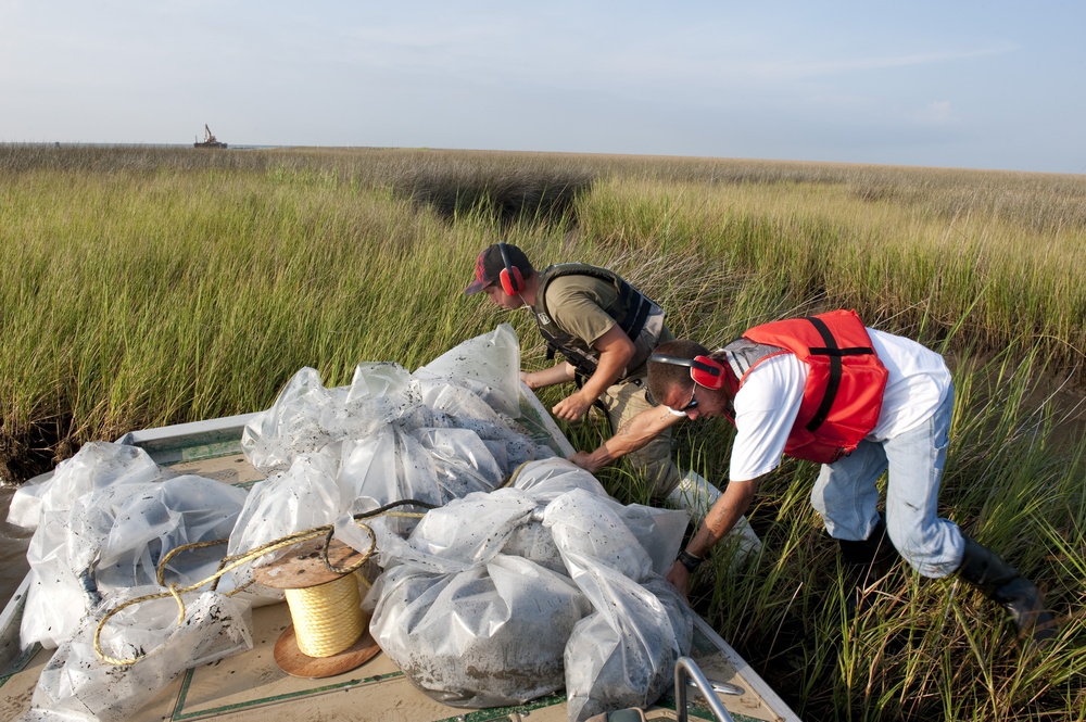 Airboat operations in Bayou La Batre, Ala.