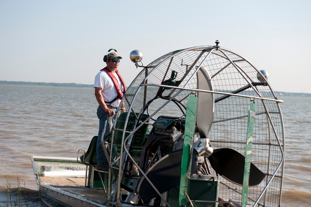 Airboat operations in Bayou La Batre, Ala.