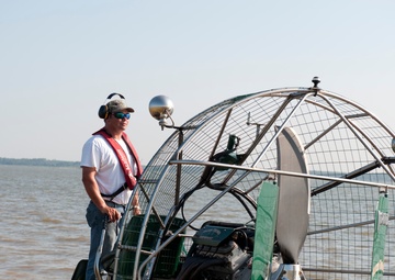 Airboat operations in Bayou La Batre, Ala.