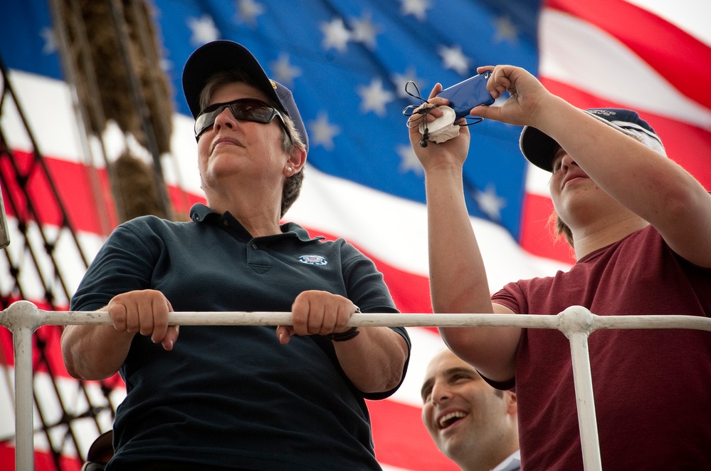 Napolitano aboard the Coast Guard Cutter Eagle