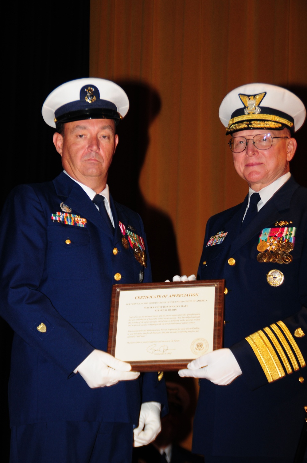 USCG Commandant attends CGC Kankakee,  Ancient Mariner change of watch